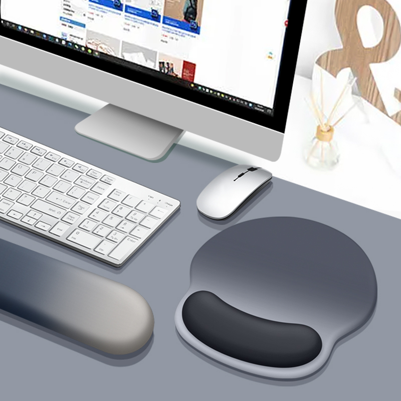 Podkładka pod mysz z podpórką na nadgarstek z podpórką na nadgarstek Ergonomiczna podkładka pod mysz komputerową z antypoślizgową silikonową podkładką