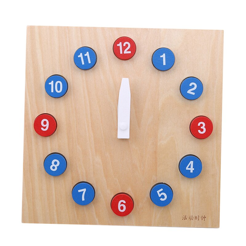 Kinderen Mentale Ontwikkeling Speelgoed Houten 12 Dot Klok Speelgoed Baby Kleurrijke Digitale Geometrie Educatief Math Speelgoed: Default Title