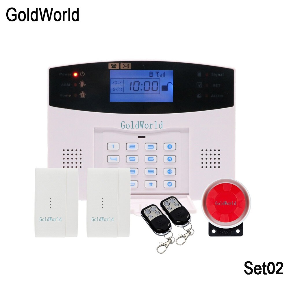 99 Zone Wireless House Safety LCD Wireless GSM Alarm Keypad Security Alarm System With Pir Motion Sensors: set02