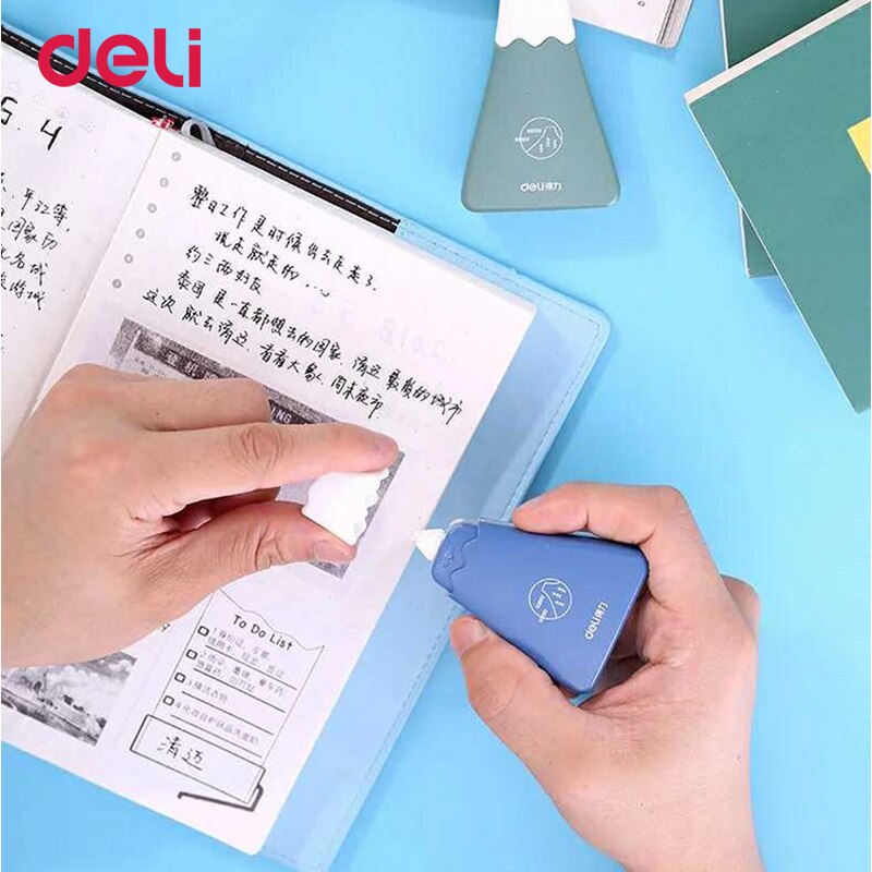 Deli coloré Kawaii en plastique montagne forme Correction bande écriture compagnon école bureau papeterie fournitures