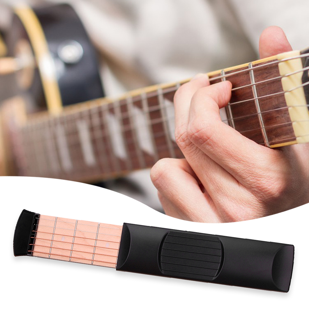 Portable Pocket Guitar Practice Neck Tool with 6 Strings and 6 Frets Ideal for Beginners Enhancing Chord Skills Anytime Anywhere