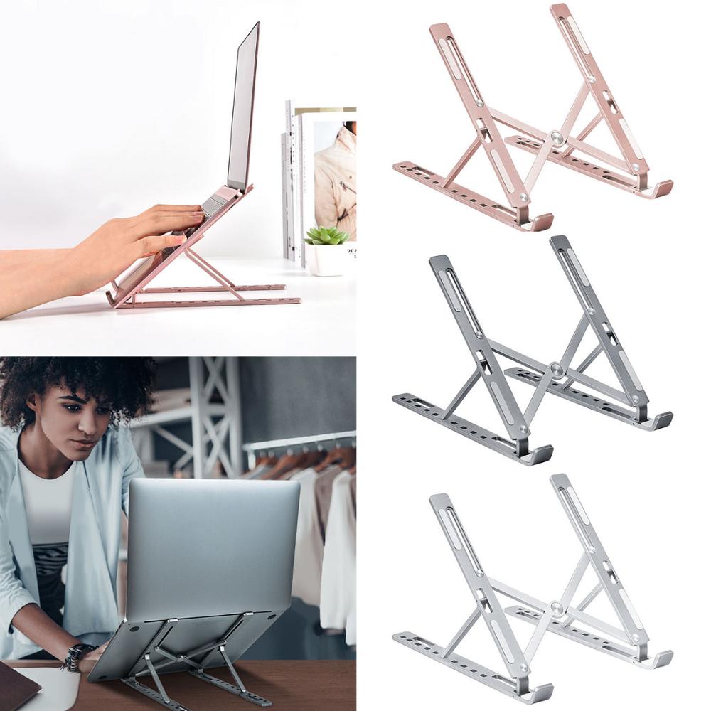 Besegad Adjustable Tablet Laptop Support Stand Bracket Holder for Apple Macbook Mac Book Pro Air 13 14 15.6inch Lenovo Dell iPad