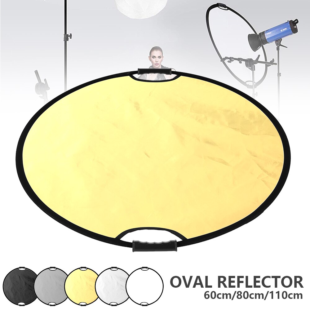 60/80/110cm 5 in 1 Photo Studio Reflector Portable Collapsible Multi-Disc Light Photo Studio Handhold Photography Accessories