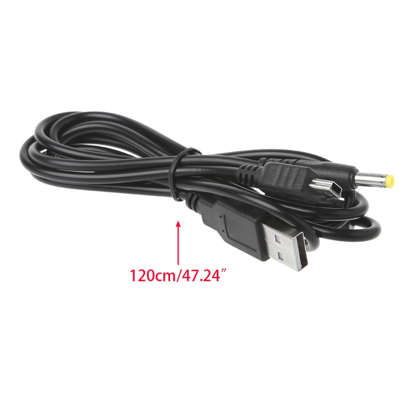 1.2m 2-In-1 USB Data Cable Charger Charging Cord For PSP 2000 3000 Gaming Accssories