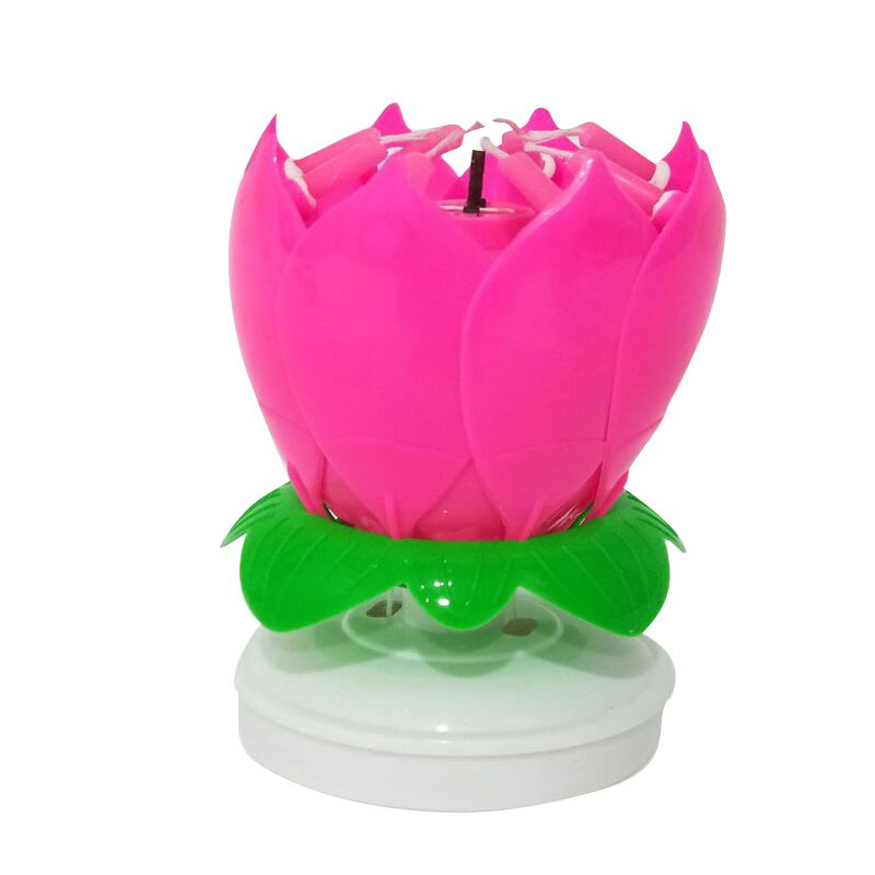 Music Cake Candles Lotus Flower Birthday Candles Festival Decorative Music Birthday Party Decor: 3