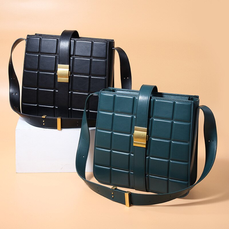 Zak Koreaanse Stijl Modieuze Zachte Schapenvacht Vierkante Rhombic Tas Grote Capaciteit Enkele Schoudertas