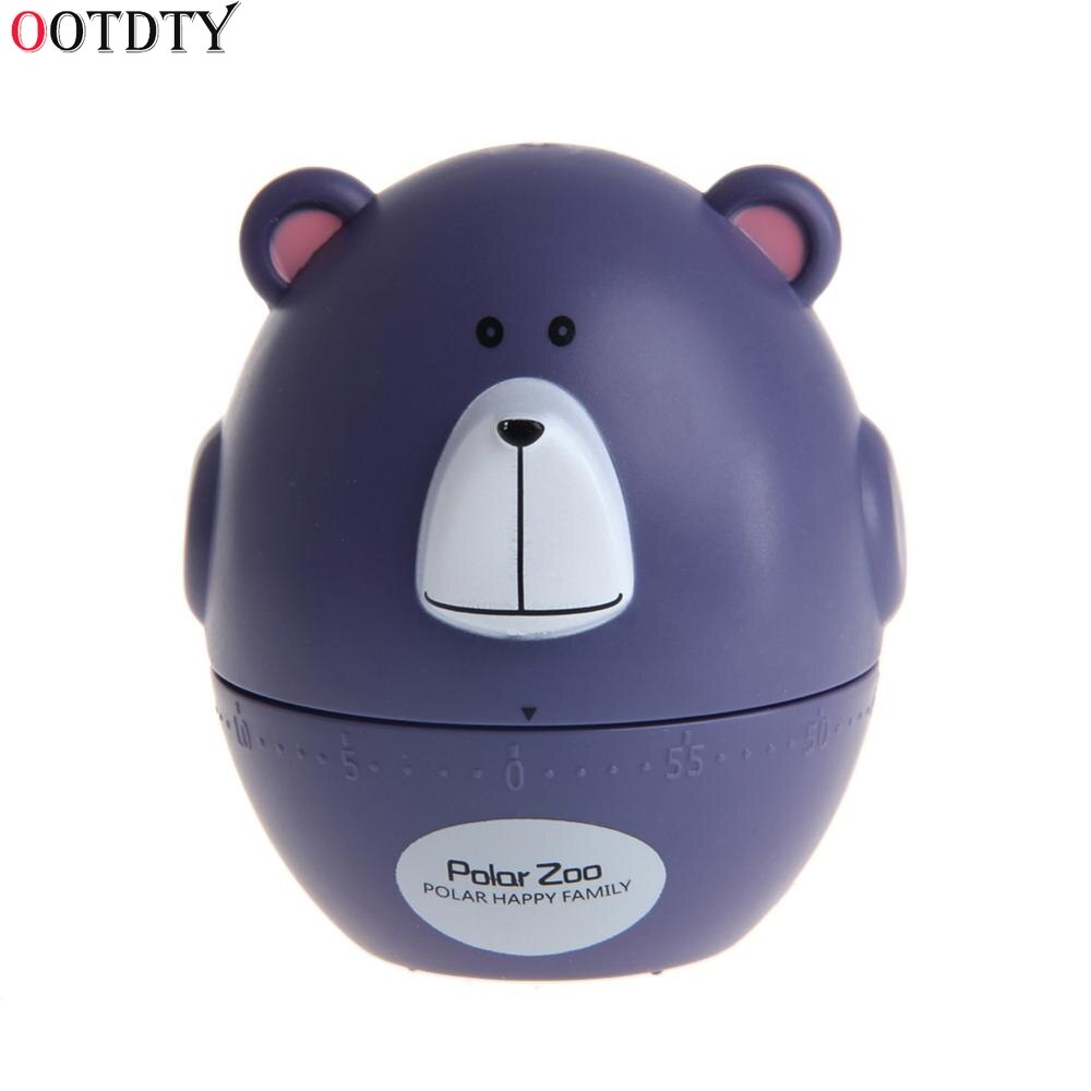 Küche Timer Mechanische Wind hoch 60 Minuten Küchen Gerät Neuheit Kochen Liefert Kuh Tragen Neue: Violett Bär