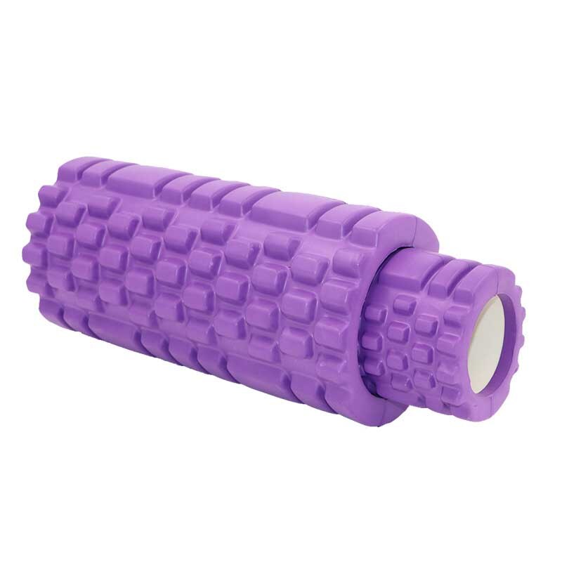 Fitness Back Roller Yoga Column Gym Fitness Foam Roller Pilates Yoga Exercise Muscle Massage Roller Soft Yoga Block: Plum