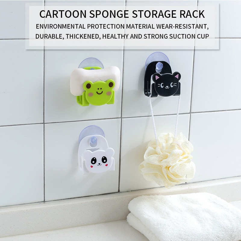 Escurridor de dibujos animados para cocina, escurridor para fregadero, escurreplatos y esponja, estante de tela, organizador de cocina y almacenamiento, jabones para baño, soporte de joyería