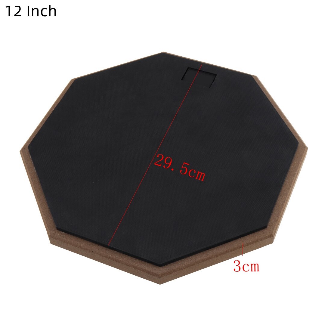8 Inch Rubber Wooden Dumb Drum Beginner Practice Training Drum Pad with Stand / Stick Optional for Percussion Instruments Parts: only blackdrum12inch