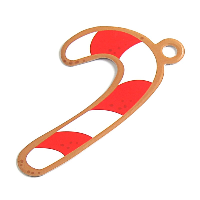 (20 unids/lote) Mini tarjeta de felicitación de dibujos animados, pequeña etiqueta colgante de Navidad, de pastel, tarjeta de mensaje, tarjeta de deseos de Navidad: Candy Canes