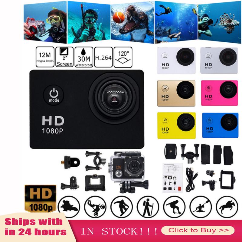 HD 1080P Action Camera 12MP Waterproof Wide Angle Outdoor Sports Action Camcorder 32GB Vedio Mini DV Video Camera
