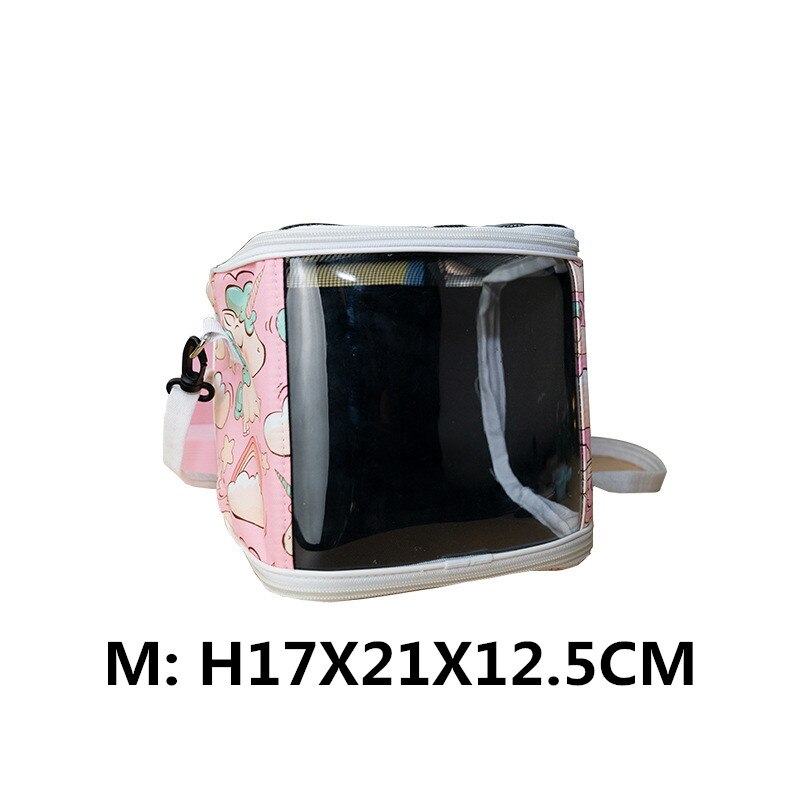 Cage de Transport d&#39;oiseaux de compagnie, sac de voyage Portable pour petits animaux, Transport de perroquets, écureuil léger et respirant, accessoires pour animaux de compagnie: Pink canvas M