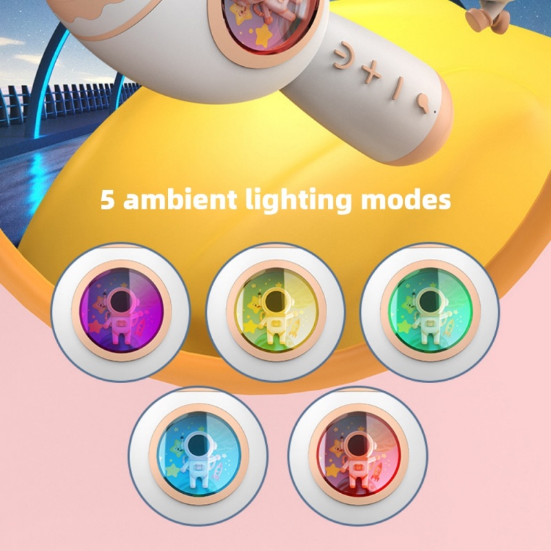 Mini Wireless Bluetooth Microphone Cartoon Microphone Speaker All-in-one Voice Changing Colorful Light Speaker Portable Home KTV