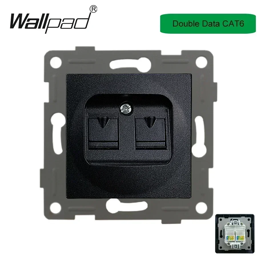 EU Neutral Wood Wall Panels FAN Reset Retro Electric Switch Euro French Power Socket with Type A C USB Fast Outlet TV Data Cat6