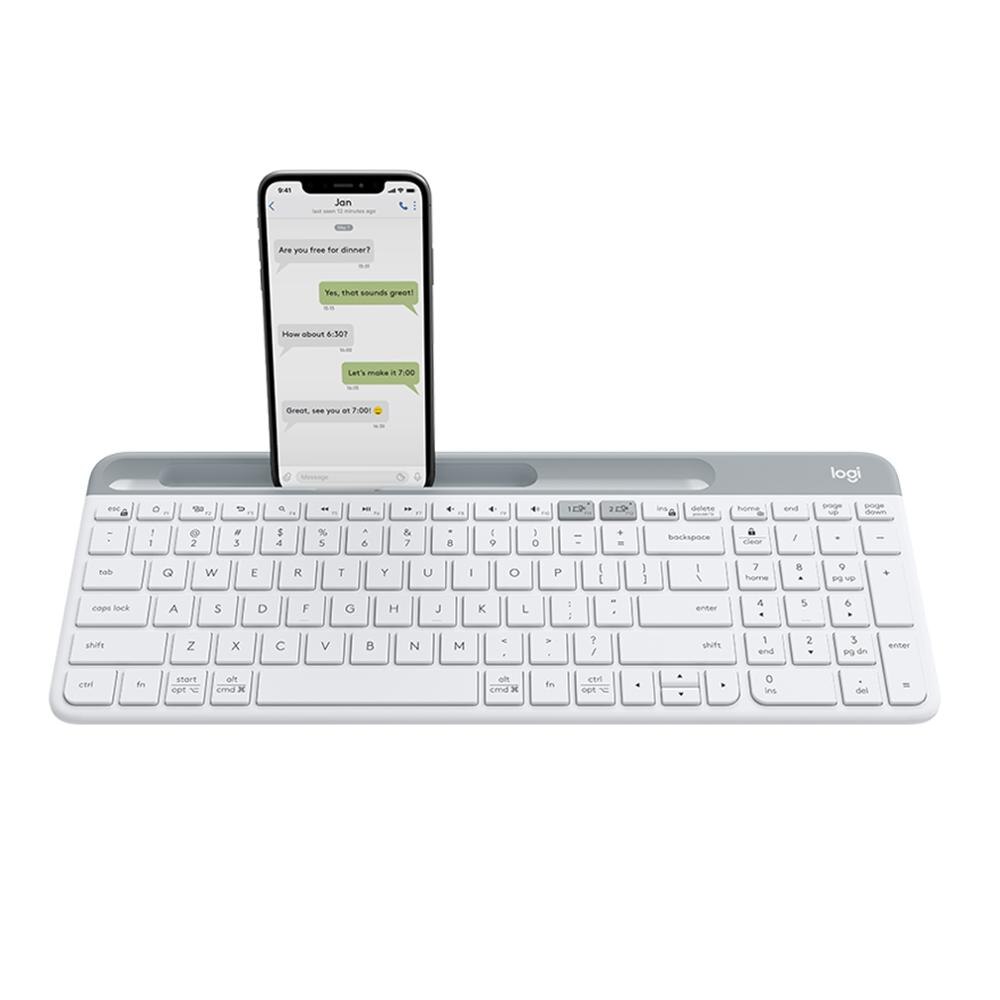 Logitech-teclado inalámbrico K580 Original, multidispositivo, 2,4G, Bluetooth, modo Dual unificador, portátil, para PC, tableta, teléfono