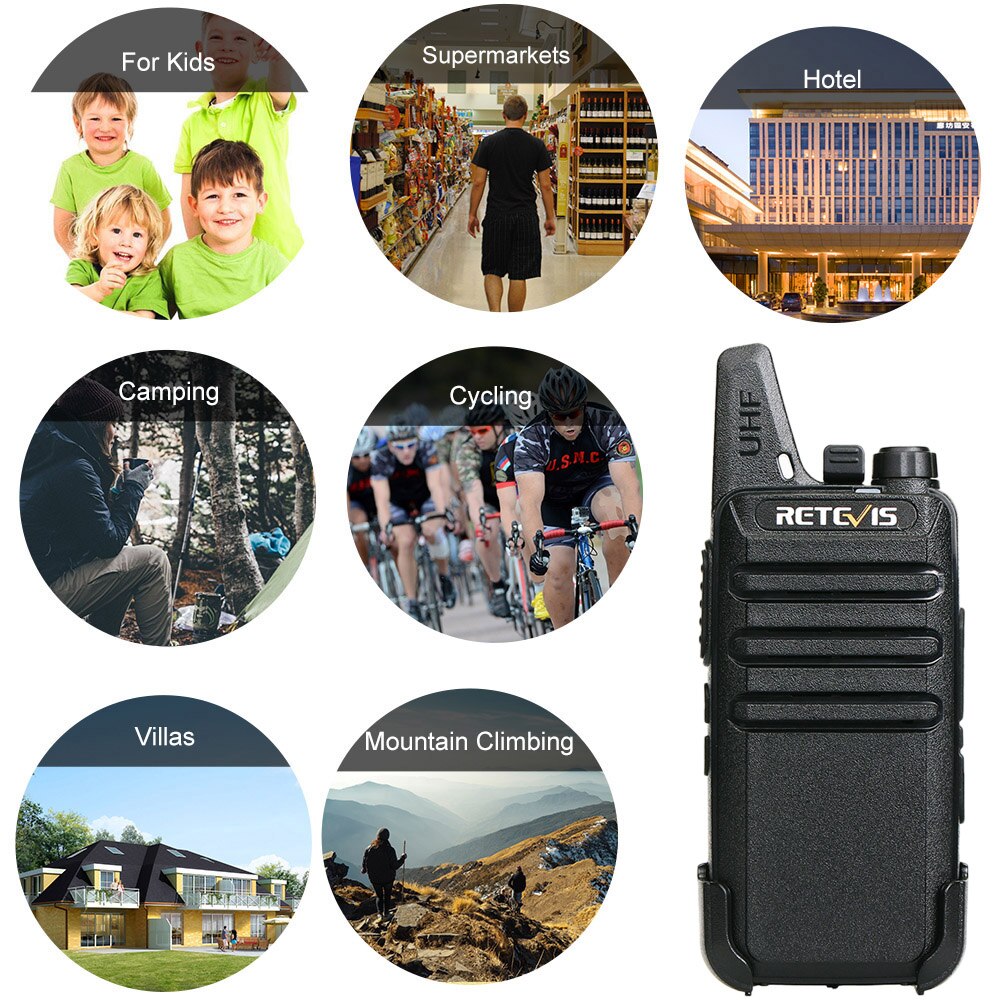 2 stücke Retevis RT22 Handheld Gegensprechanlage Tragbare Wiederaufladbare Walkie Talkie UHF 400-480 mhz 2 Watt 16 Kanäle VOX PTT Zwei-Weg Radio einstellen