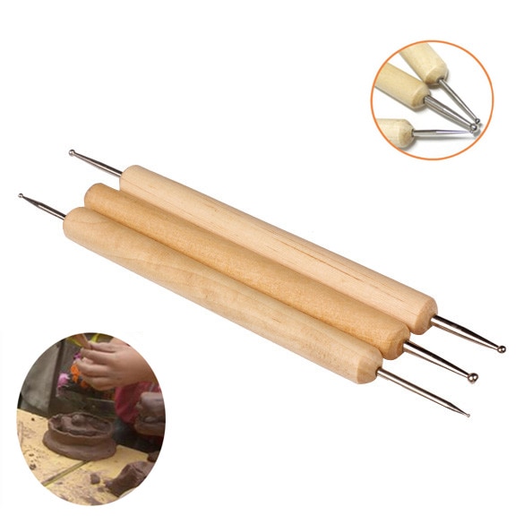 Ball Stylus Sculpte Model Model Clay Pottery Ceramic Wax Sculpture Pattern Molding dot Shaping Tool Emboss Sludge DIY Handicraft