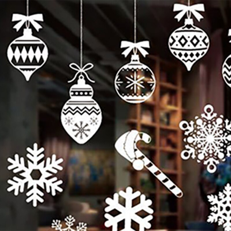 Christmas Decorations Christmas window stickers White Window stickers window dressing without trace window stickers