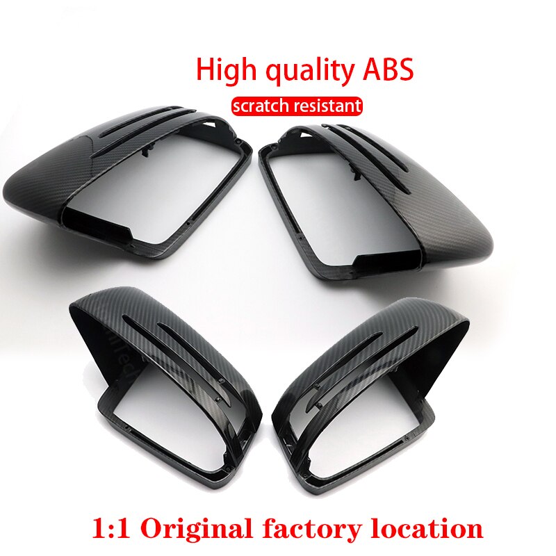 Auto styling achteruitkijkspiegel voor mercedes benz  w176 246 w204 w212 w221 c117 x204 x156 koolstofvezel patroon spiegelkappen accessoires