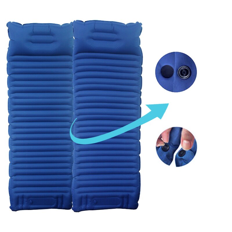 Esponja a presión con el pie, colchoneta inflable para acampar en el aire, Mattres, grande, 195x70x14cm, cómoda para dormir al aire libre, senderismo, con TPU