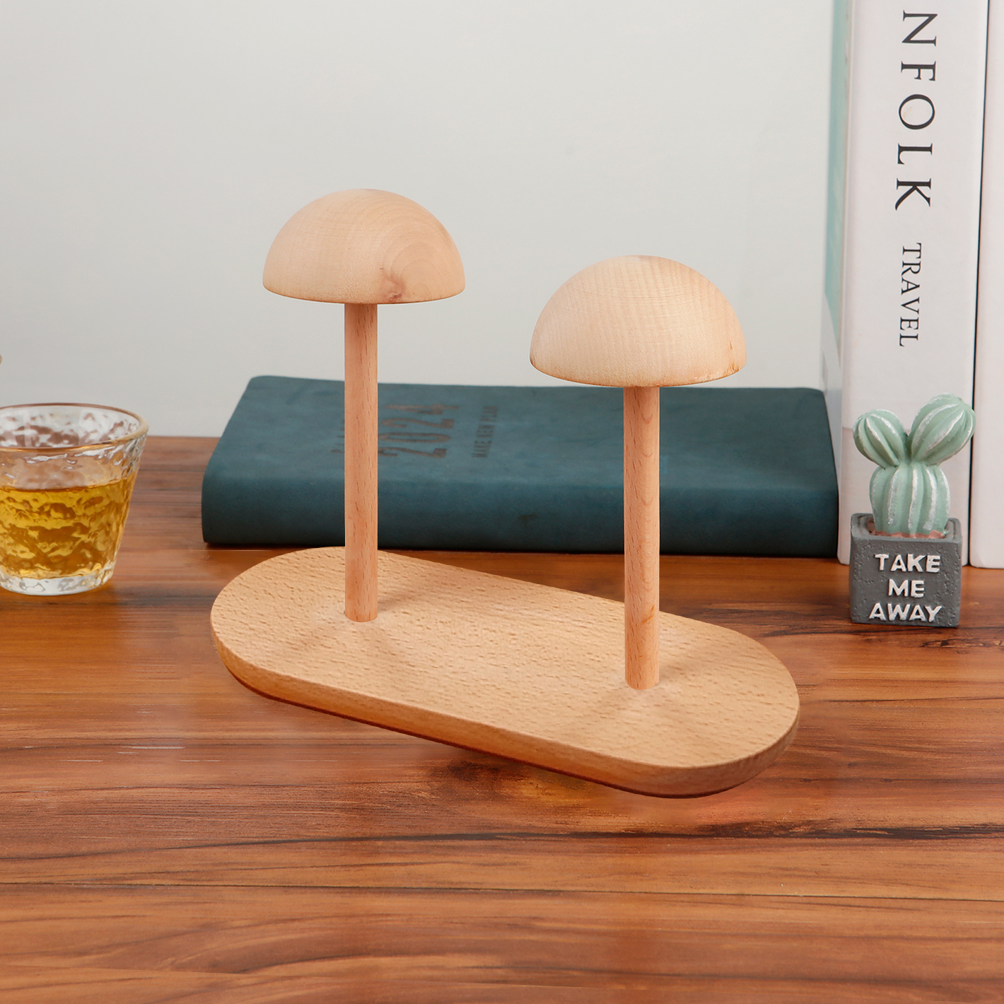 Houten Wegwerp Beker Opslag Houder Water Thee Kopjes Dispenser Rack Plank Mok Display Stand Home Organizer