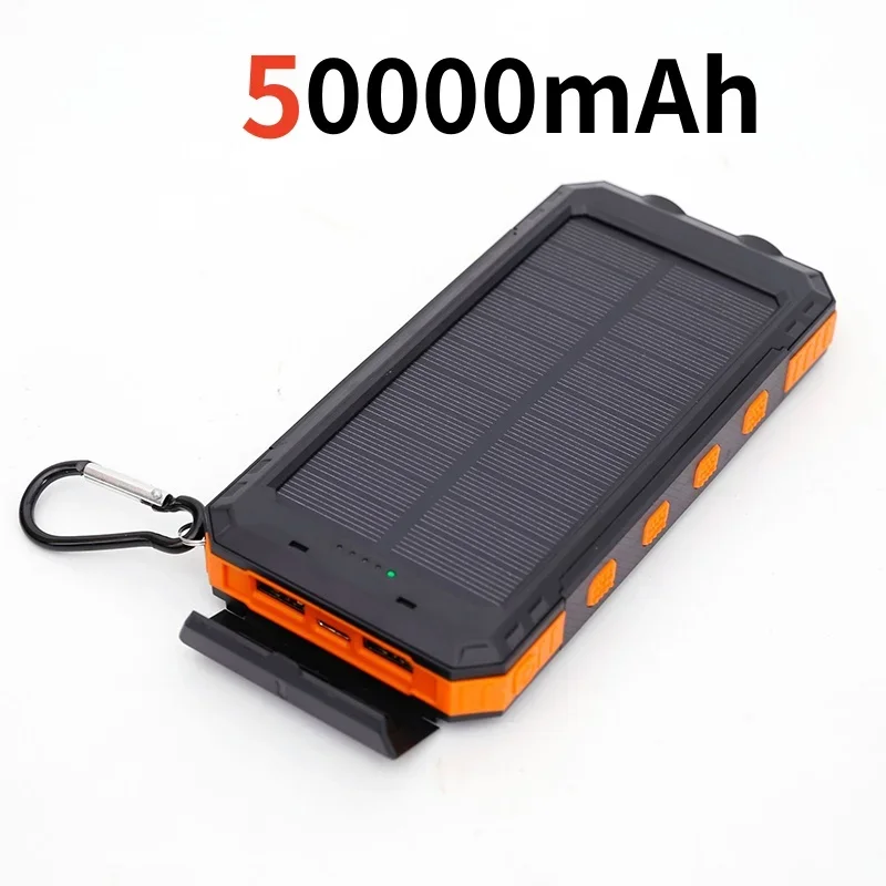 200000 mAh Solar- Energie Bank draussen Tragbare Ladegerät Wasserdichte Externe Batterie Dual USB Ladung Powerbank LED Licht Neue: Gold