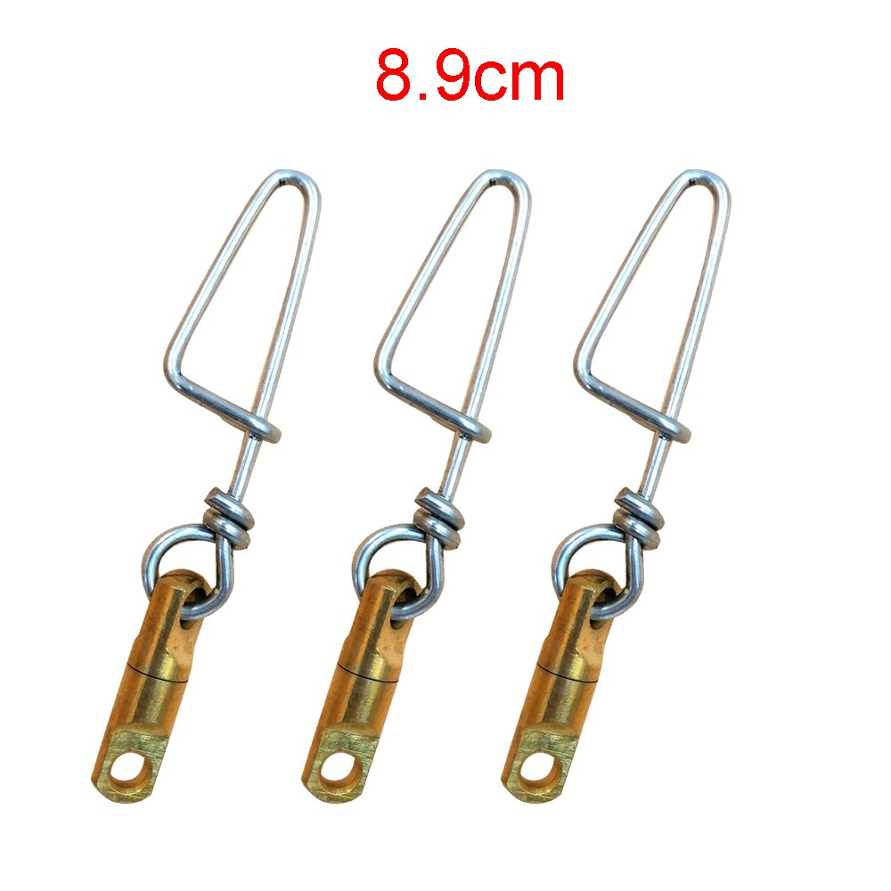 1 pces 3 pces caça submarina freediving snap clip com conector giratório: 3 Piece 8.9cm