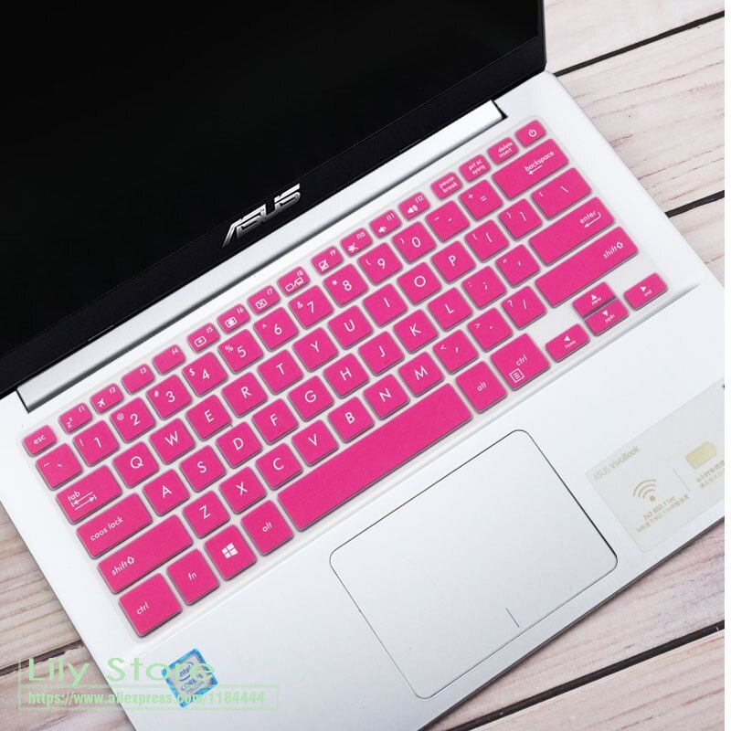 For Asus vivobook S14 X411U X411UF X411UA X411 X411UN X411MA e406 e406ma e406su 14 inch laptop 14 inch Keyboard Cover skin: Rose