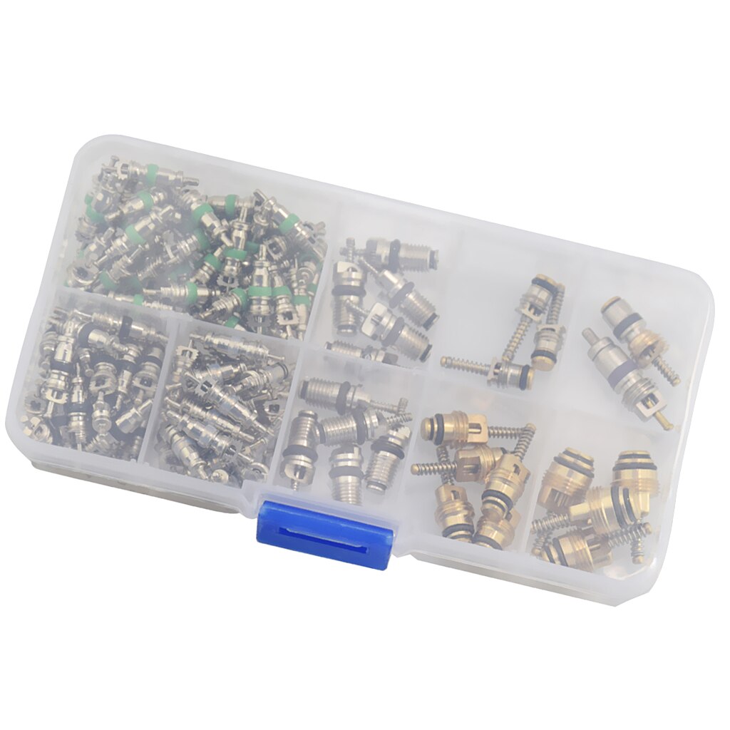 134 Piece Assortment A/C Schrader Valves R134a Kit 11 kinds AC valve Cores