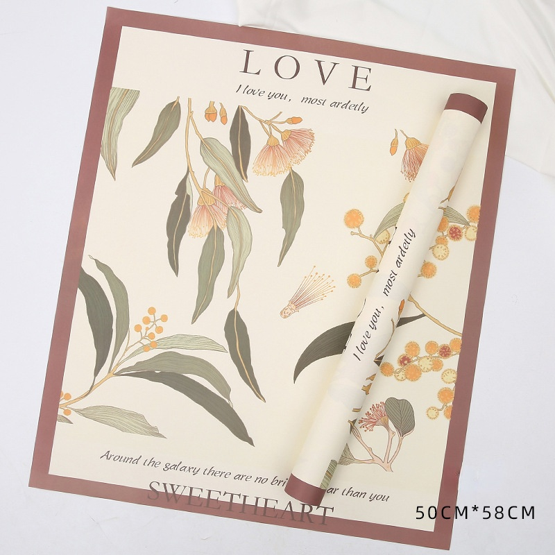 20 vellen dubbelzijdig gouden bloem inpakpapier, wraps waterdicht bloemen inpakpapier bloemist boeket benodigdheden, doe-het-zelf ambachten 50 x 50 cm (wit