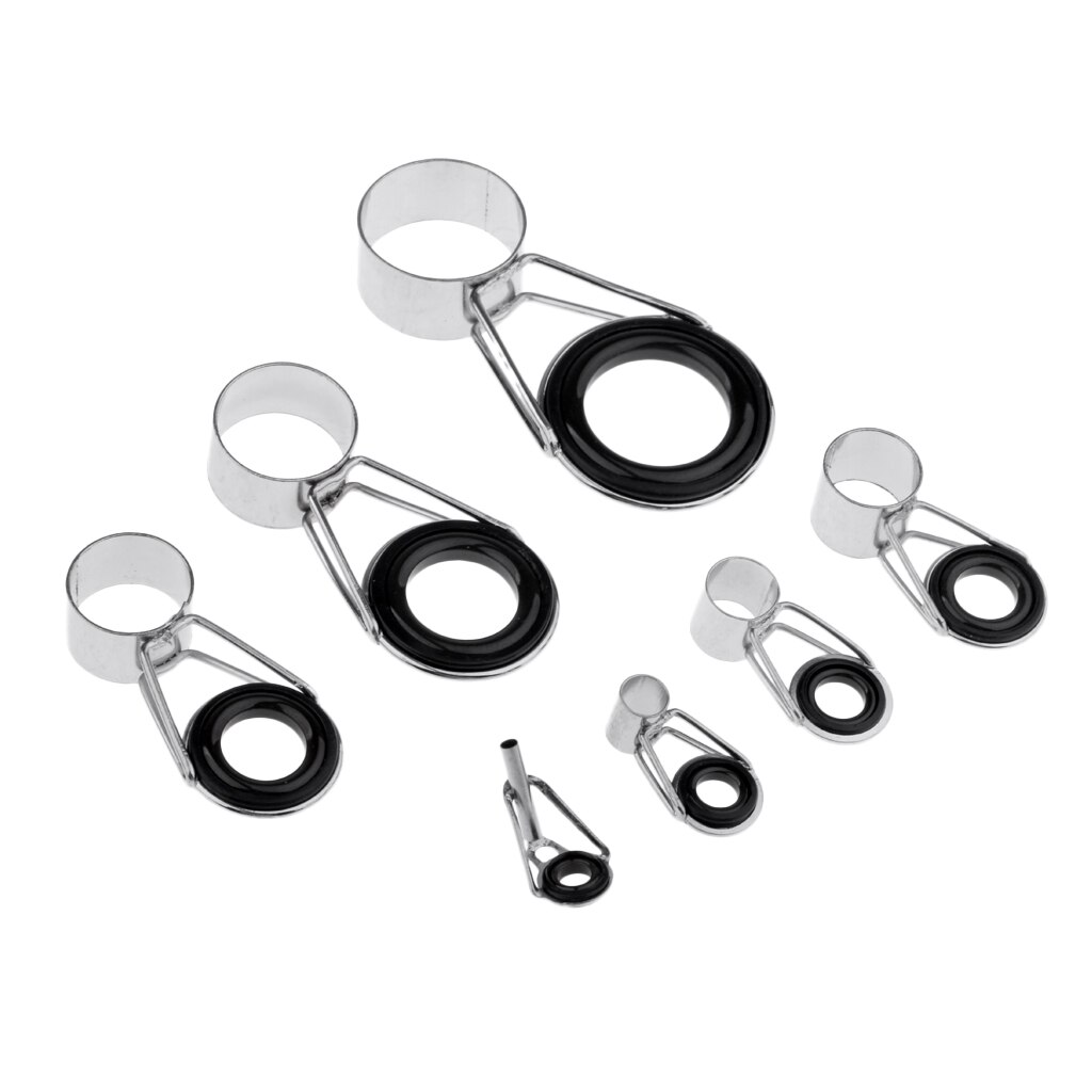 7 sztuk 7 rozmiary ceramiczne przelotka wędkarska porady szczyt oko pierścionki linia zestaw naprawczy akcesoria wędkarskie 5mm 6mm 8mm 11mm 15mm 20mm