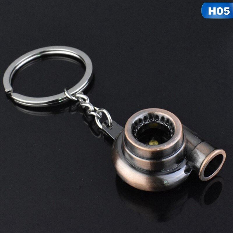 Prawdziwe dźwięk gwizdka breloczek turbosprężarka łożysko ślizgowe spinning samochodu Model części samochodowej turbina turbosprężarka breloczek robić kluczy brelok brelok