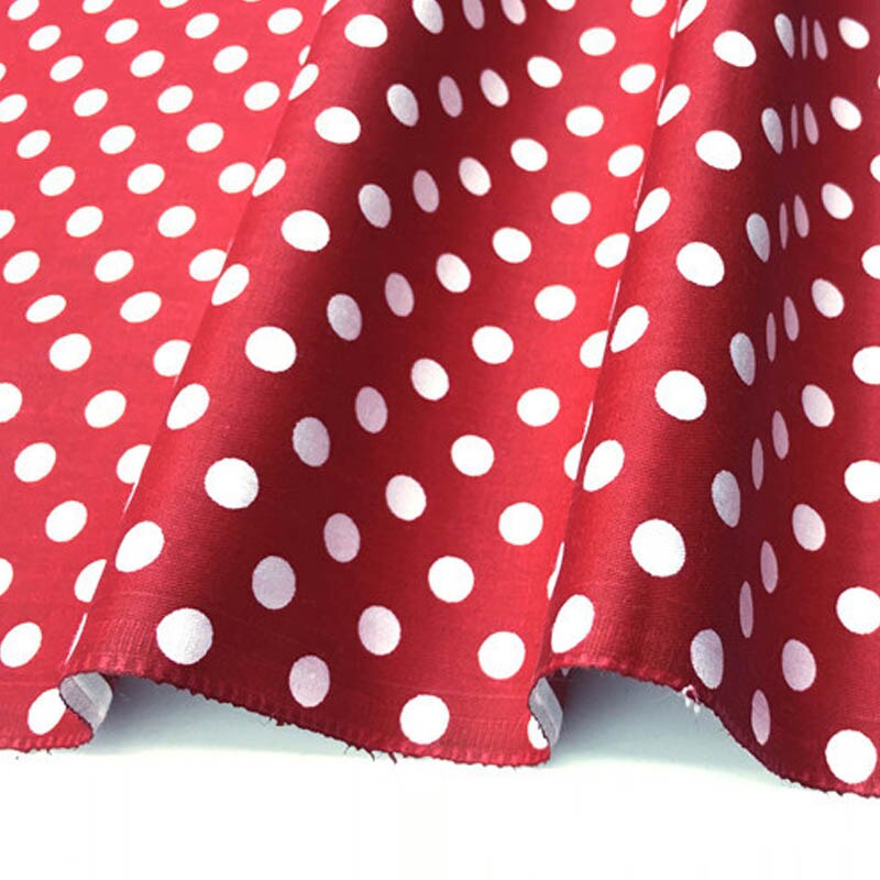 160 cm * 50 cm katoenen doek GROEN GEEL KASTANJEBRUIN polka dot 0.8 cm stoffen voor DIY beddengoed handwerk tafelkleed quilten patchwork craft: 11 MAROON