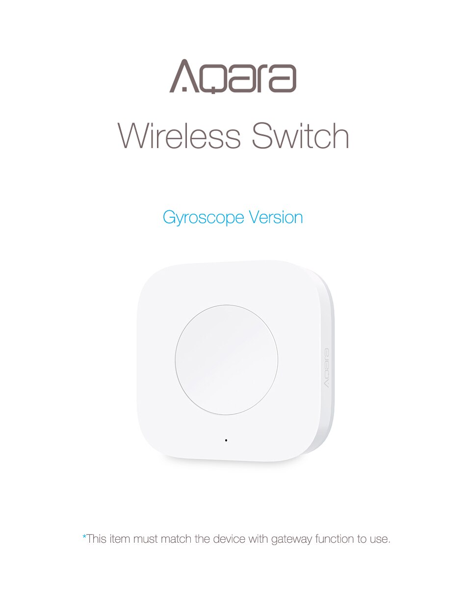 Aqara Smart Wireless Switch Key Built In Gyro Multi-Functional Intelligent Remote Control ZigBee wifi Switch
