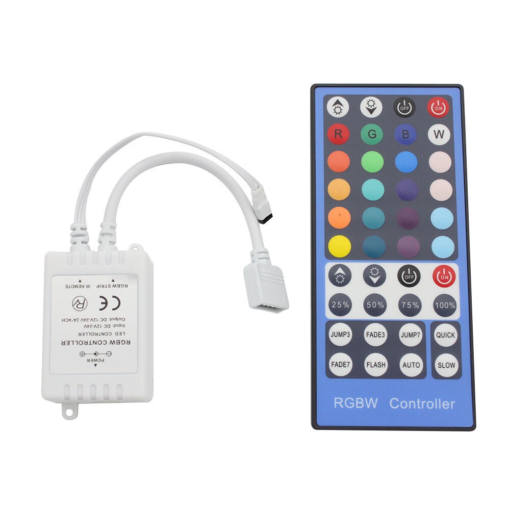 12V 3/10/11/17/20/24/44 Key Controller Mini IR RF Remote RGB Single Color LED RGB Controller For 3528 5050 LED Strip Controller: 40Key RGBW IR