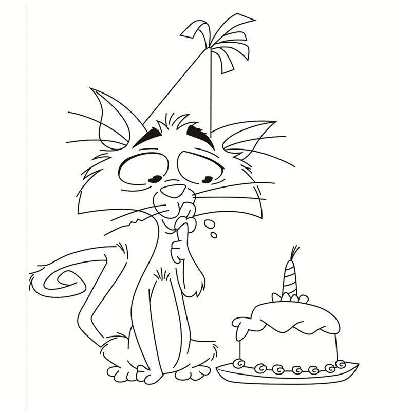 Animal cat Rubber Silicone Clear Stamps for Scrapbooking Tampons Transparents Seal Background Stamp Card Making Diy: 8.8x6.5