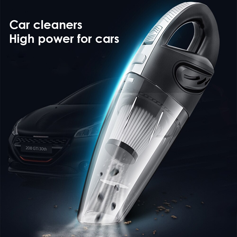 120W Portable Mini Car Vacuum Cleaner Electric Rechargeable House Auto Handheld Cordless Pet Hair Dust Cleaning Sucker 