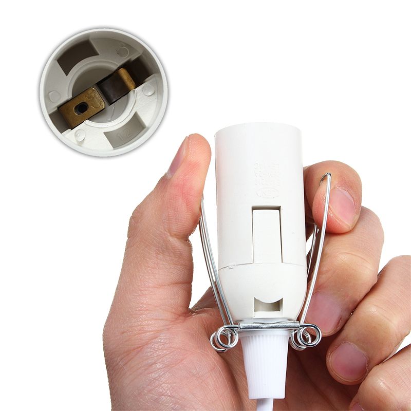 Hcnew 1,8 M Salz Lampe Dimmbare Lampe Halter E14 Buchse Lampe Basis für Salz Lampe mit EU Stecker Schwarz/weiß