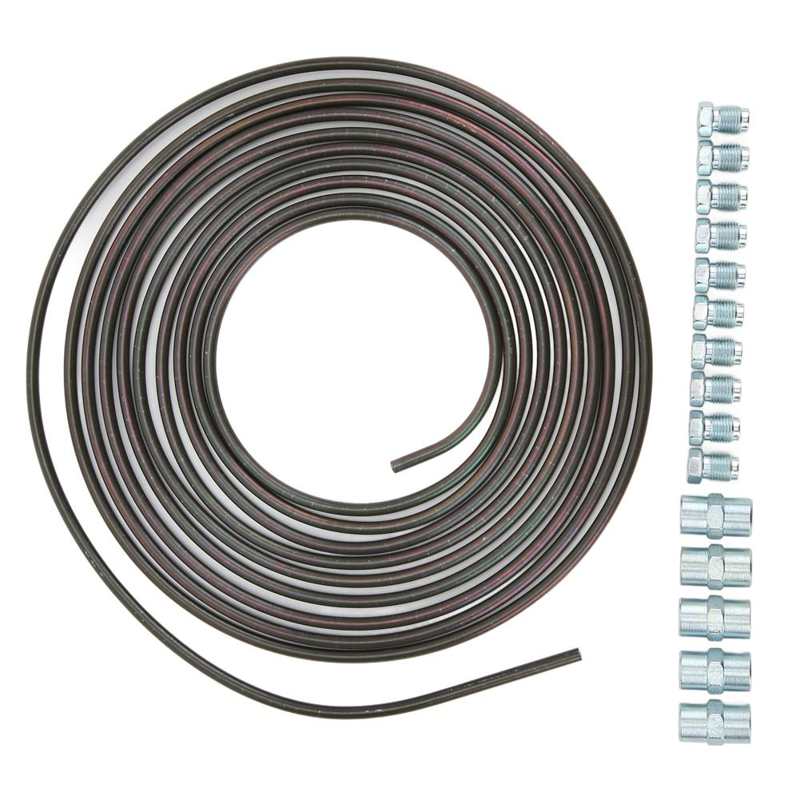 Fuel Pipe 16.4ft Long Brake Oil Line Flexible Anti Wear Rustproof for Hydraulic Braking System