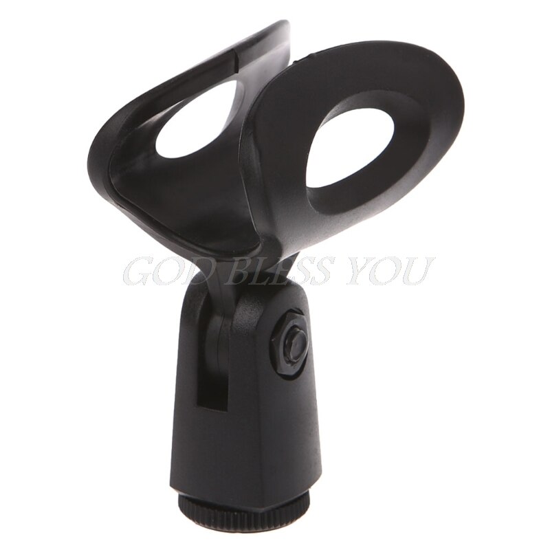 Holder Mount Flexible Microphone Mic Stand Accessory Plastic Clamp Clip Holder Mount Black