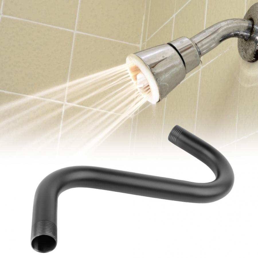 Brusearm rustfrit stål s-formet 6 tommer brusearm med flange brusebadssystem til badeværelsesbad
