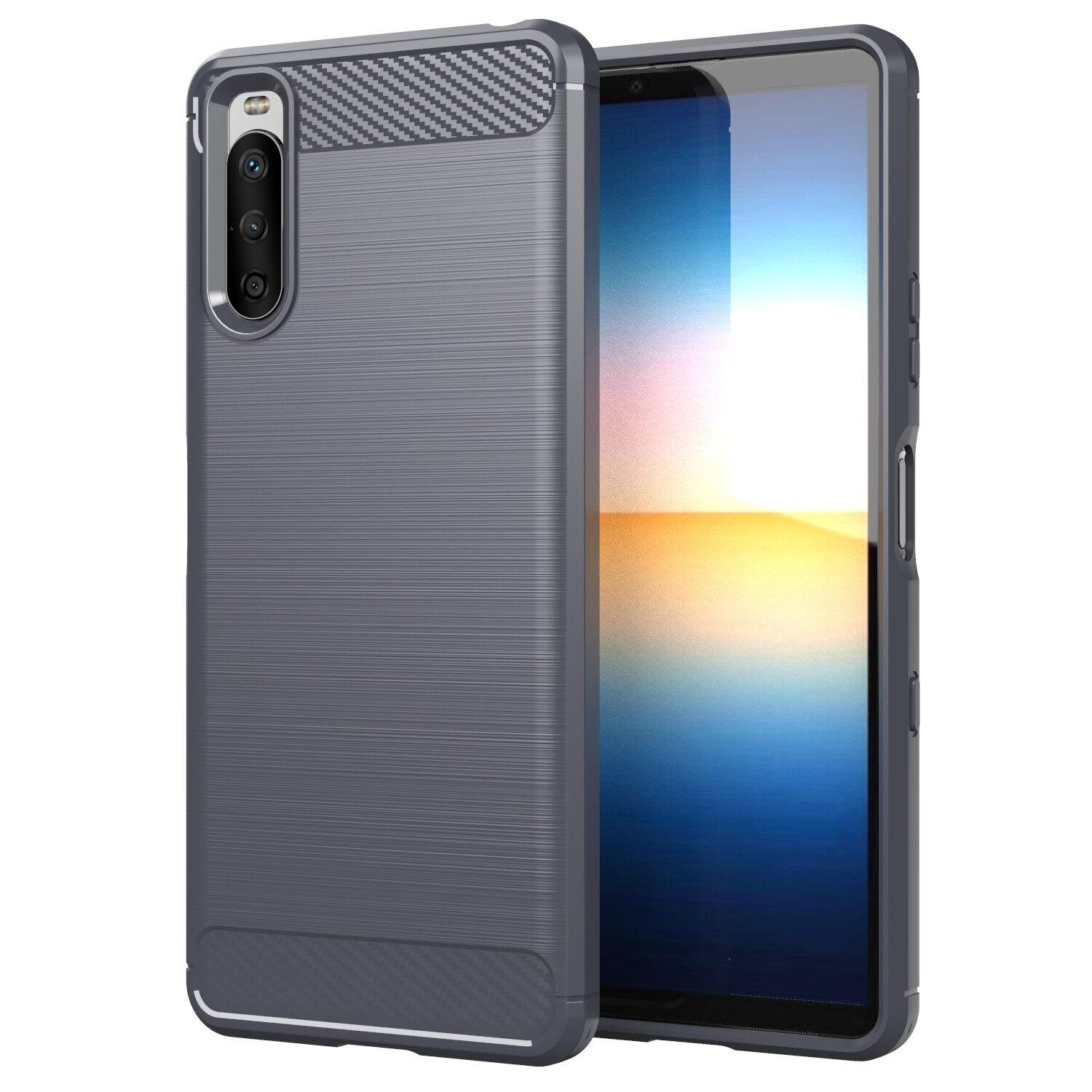 Vendita calda custodia per Sony Xperia 10 III Coque Protector SO-52B SOG04 XQ-BT52 antiurto morbido Silicone TPU Cover posteriore per Sony 10III: GRAY