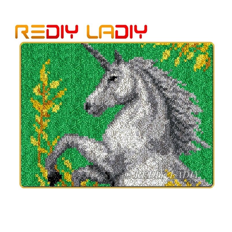 Matta med låskrok gör din egen matta sovande katt virkkudde gör-det-själv matta matta akrylgarn tryckt canvas hobby & hantverk: Zd721