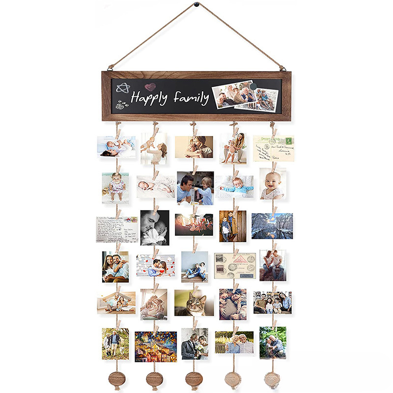 Houten muurclips Fotodecoraties Hangende houten bruiloftsbenodigdheden Fotoclips Ambachtelijke ophangingen