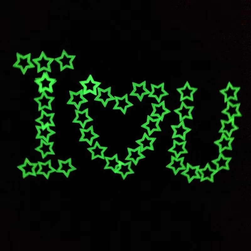 3D Hollow Star Energie Opslag Fluorescerende Glow In The Dark Lichtgevende Op Muurstickers Voor Kinderkamer Woonkamer Decal