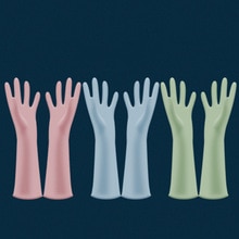 1 Paar Silicone Keuken Afwassen Schoonmaak Handschoenen Anti Skid Waterdicht Voor Huishoudelijke Scrubber Handschoen Magic Latex Handschoenen
