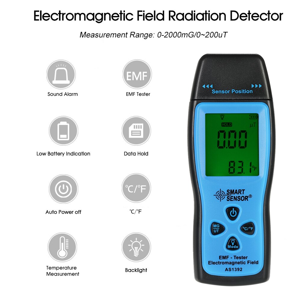 Handheld Geiger Counter Mini Digital LCD EMF Tester Electromagnetic Field Radiation Detector Meter Dosimeter Tester Counter