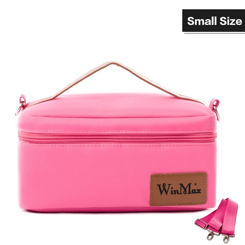 Winmax Outlet Black Insulated Daily Lunch Bag Box Sets Portable Big Container Food Thermal bag Picnic keep Cooler Bags 4 colors: small pink