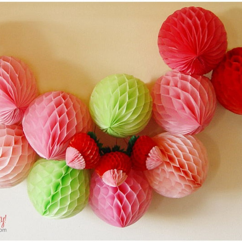 8 " (20cm) 17 farver honeycomb bolde papir lanterner bryllup husholdningsdekorationer supermarkeder shopping markeder udendørs dekoration